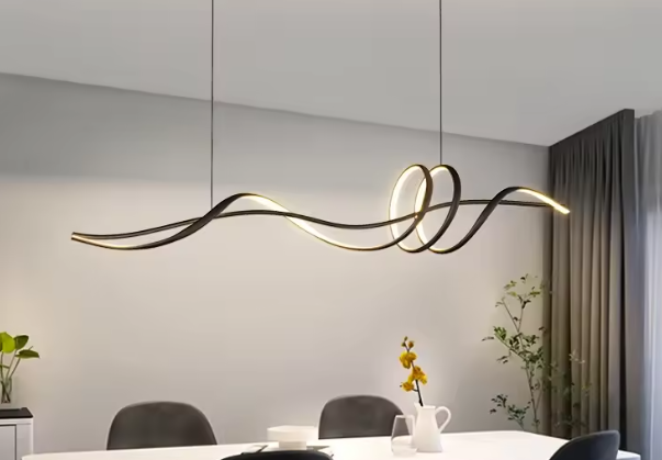 Moderne LED-Pendelleuchte – Wellenform Design, dimmbar & energiesparend
