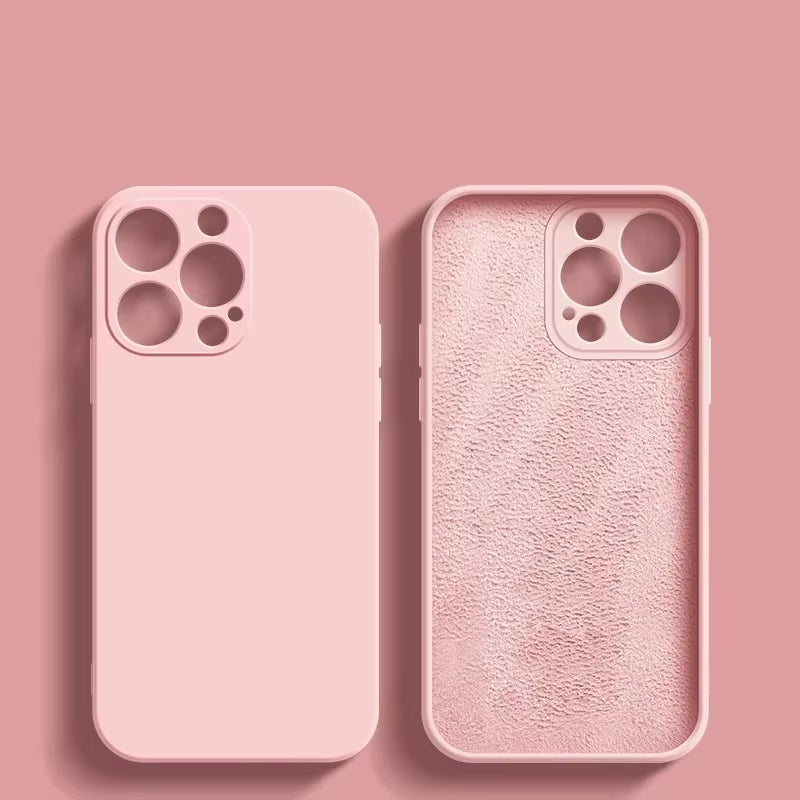 Luxury Liquid Silicone Phone Case for Apple Iphone 16 15 14 13 12 11 Pro Max Soft Case Shockproof Bumper Cover Phone Accessories