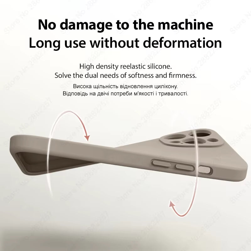 Luxury Liquid Silicone Phone Case for Apple Iphone 16 15 14 13 12 11 Pro Max Soft Case Shockproof Bumper Cover Phone Accessories